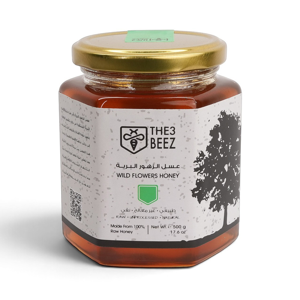 عسل الزهور البرية - 500 غرام - The3Beez